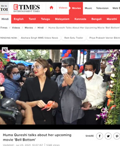 Actress Huma Qureshi was spotted by the shutterbugs at a store launch event in Mumbai.