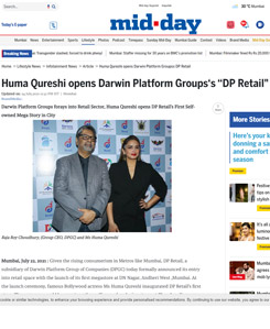 Huma Qureshi opens Darwin Platform Groups‘s.