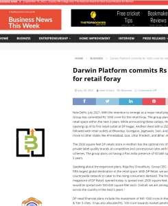 Darwin Platform commits Rs 1000 crore for retail foray.